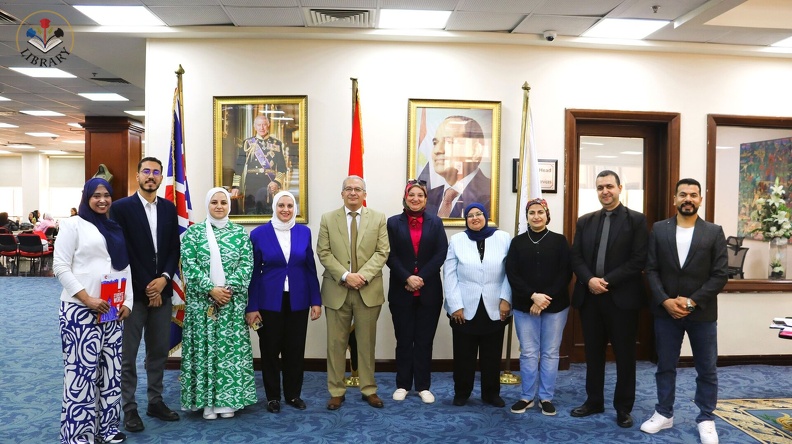 Supreme Council of Universities Delegation Visits BUE Faculty of Nursing Library for NAQAAE Accreditation.jpg