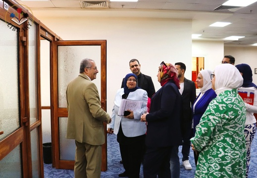 Supreme Council of Universities Delegation Visits BUE Faculty of Nursing Library for NAQAAE Accreditation4