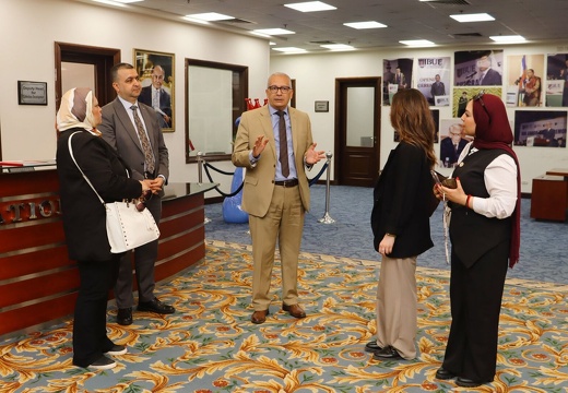 Visit of the Libyan Embassy in Egypt Delegation to the British University in Egypt Library