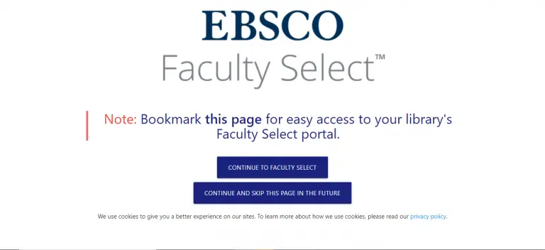 EBSCO Faculty Select